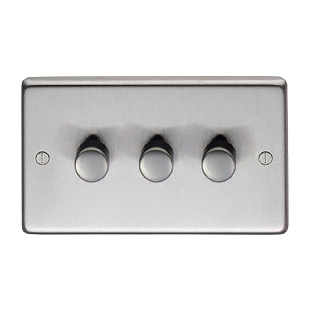 From The Anvil Electrical Satin Stainless Steel / Triple LED Dimmer Switch From The Anvil - SSS Triple LED Dimmer Switch
