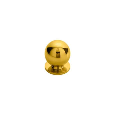 Finger Tip Design Cabinet Hardware Polished Brass / Cabinet Knobs / 30mm Dia. FTD - Ball Knob 30mm - Polished Brass