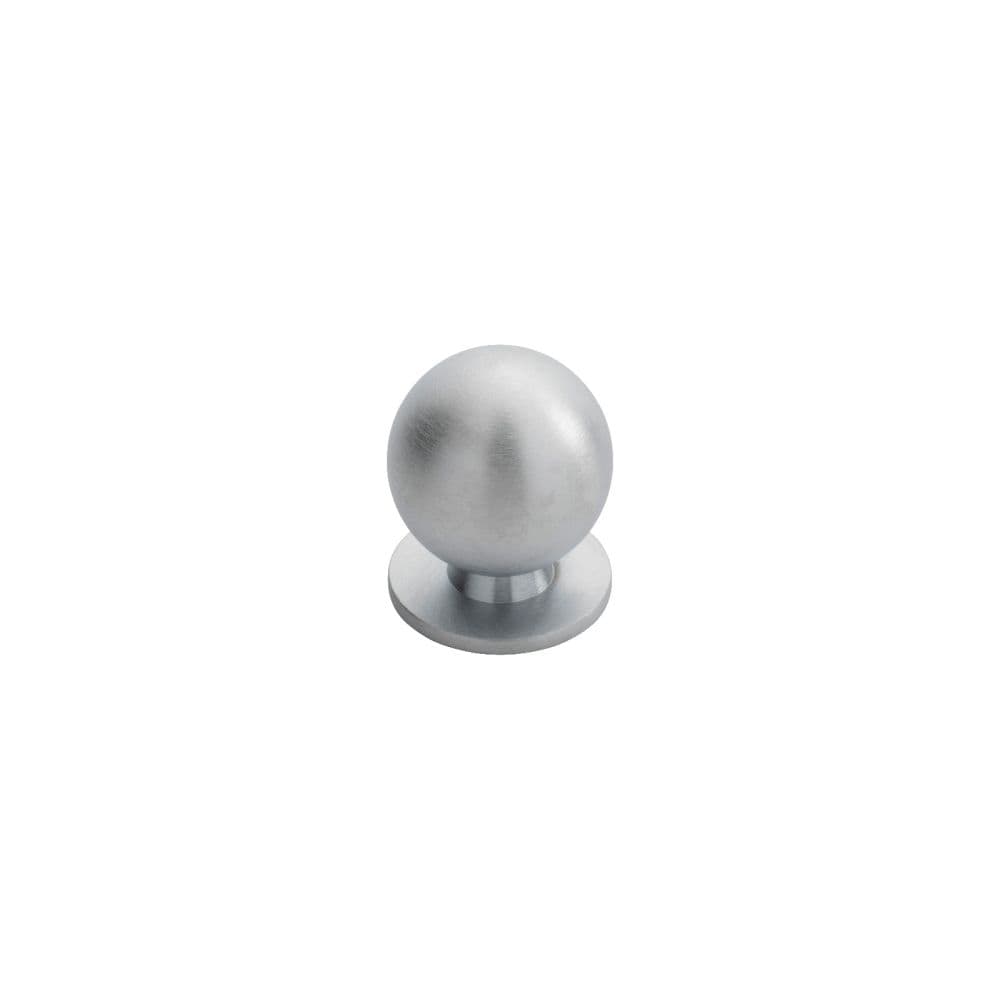 Finger Tip Design Cabinet Hardware Satin Chrome / Cabinet Knobs / 30mm Dia. FTD - Ball Knob Satin Chrome 30mm - Satin Chrome