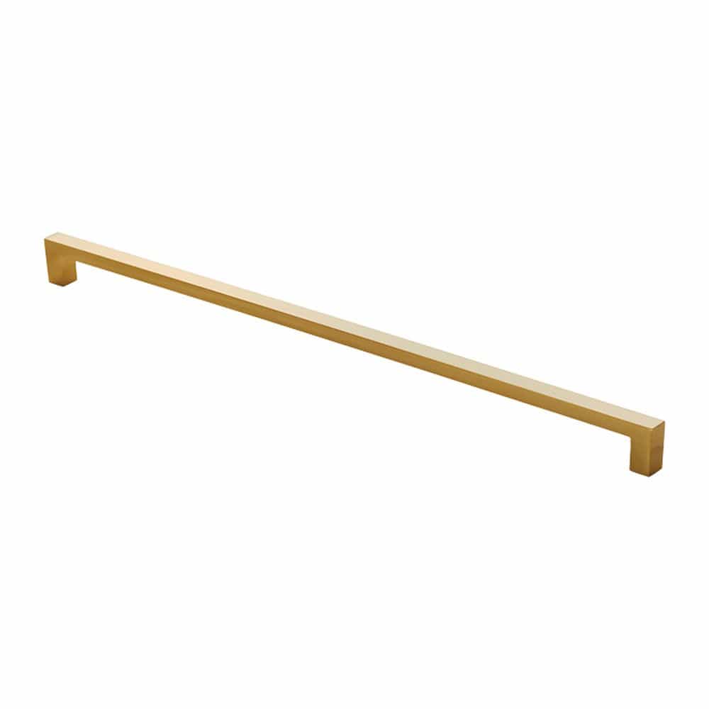 Finger Tip Design Cabinet Hardware Satin Brass / Cabinet Pull Handles FTD - Block Handle - Satin Brass
