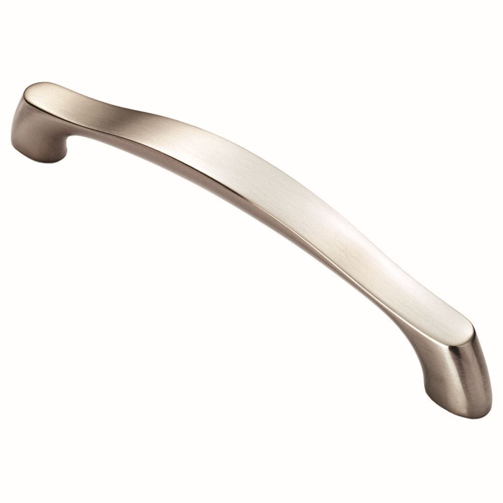 Finger Tip Design Cabinet Hardware Satin Nickel / Cabinet Pull Handles / 160mm c/c FTD - Chunky Arched Grip Handle 160mm - Satin Nickel