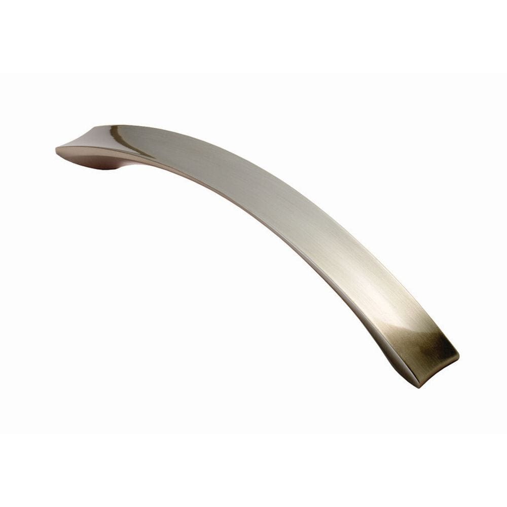 Finger Tip Design Cabinet Hardware Satin Nickel / Cabinet Pull Handles / 128mm c/c FTD - Concave Bow Handle 128mm - Satin Nickel