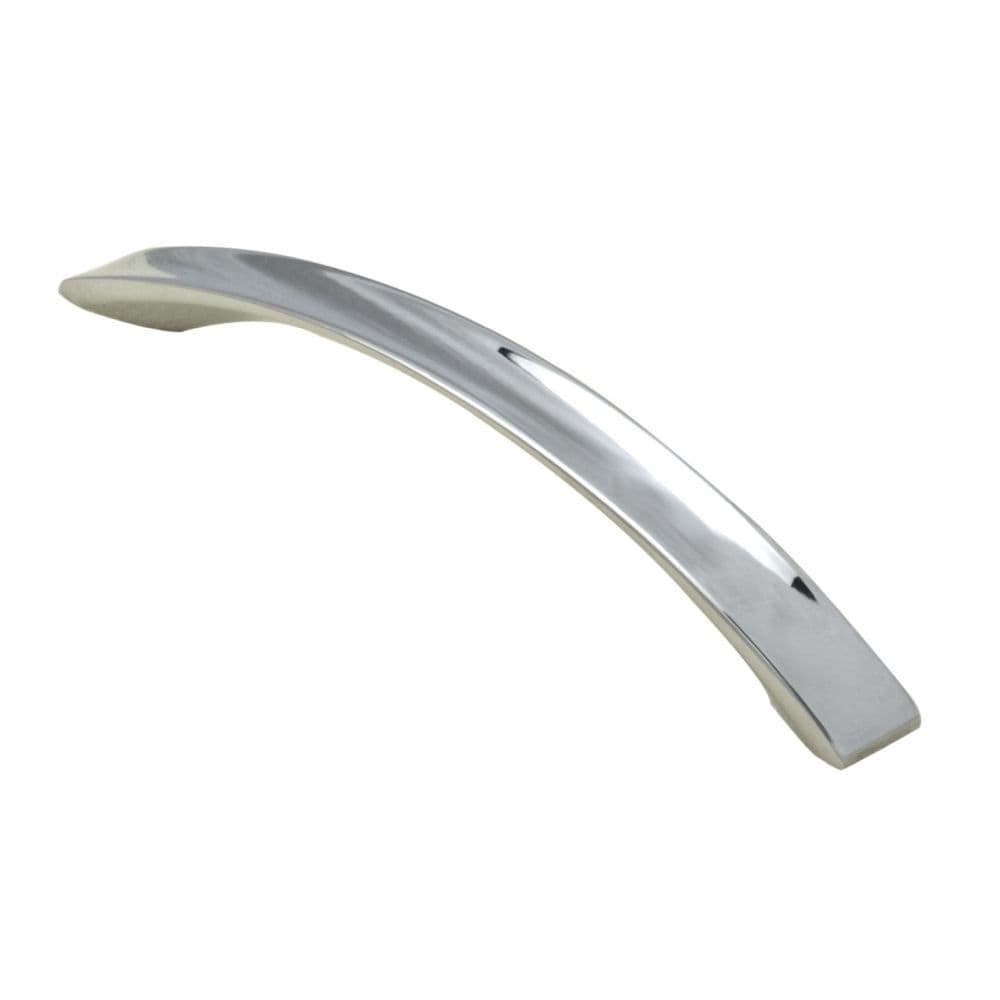 Finger Tip Design Cabinet Hardware Polished Chrome / Cabinet Pull Handles / 160mm c/c FTD - Concave Bow Handle 160mm - Polished Chrome