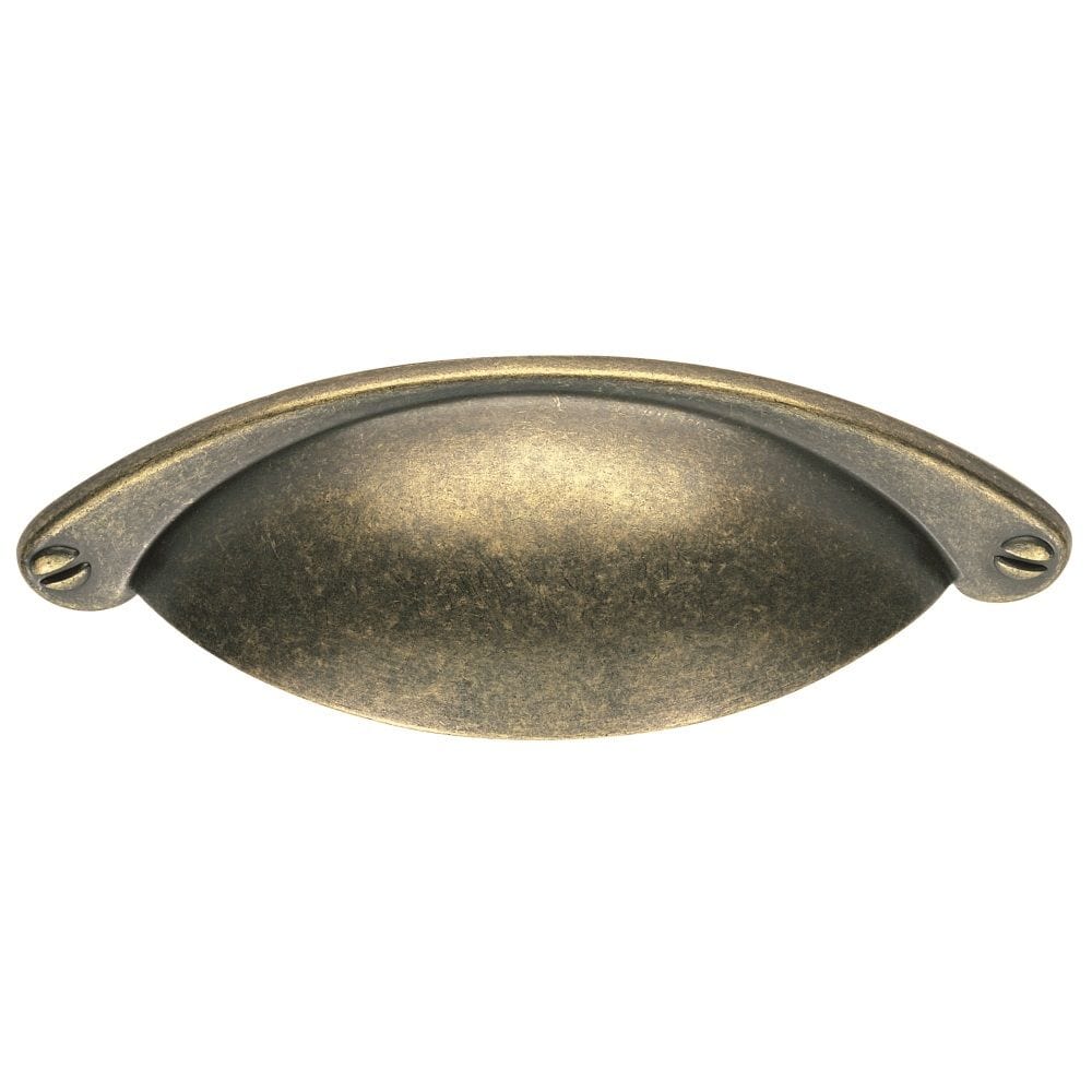 Finger Tip Design Cabinet Hardware Antique Brass / Cabinet Cup Pulls FTD - Cup Pattern Handle 64mm - Antique Brass
