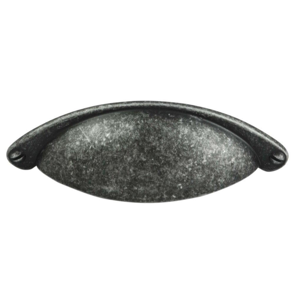 Finger Tip Design Cabinet Hardware Pewter / Cabinet Cup Pulls FTD - Cup Pattern Handle 64mm - Pewter