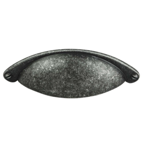 Finger Tip Design Cabinet Hardware Pewter / Cabinet Cup Pulls FTD - Cup Pattern Handle 64mm - Pewter