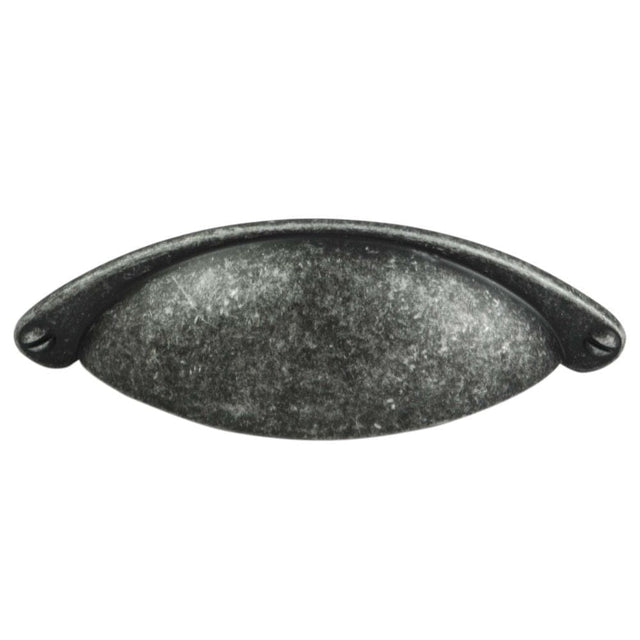 Finger Tip Design Cabinet Hardware Pewter / Cabinet Cup Pulls FTD - Cup Pattern Handle 64mm - Pewter