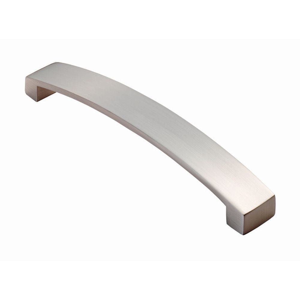 Finger Tip Design Cabinet Hardware Satin Nickel / Cabinet Pull Handles / 224mm c/c FTD - Curva Bow Handle 224mm - Satin Nickel
