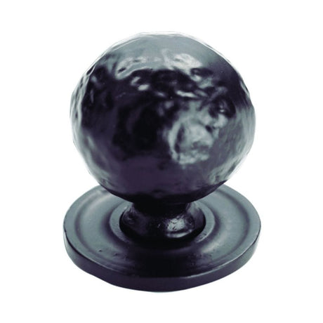 Finger Tip Design Cabinet Hardware Antique Black / Cabinet Knobs FTD - Hammered Pattern Ball Knob - Black Antique