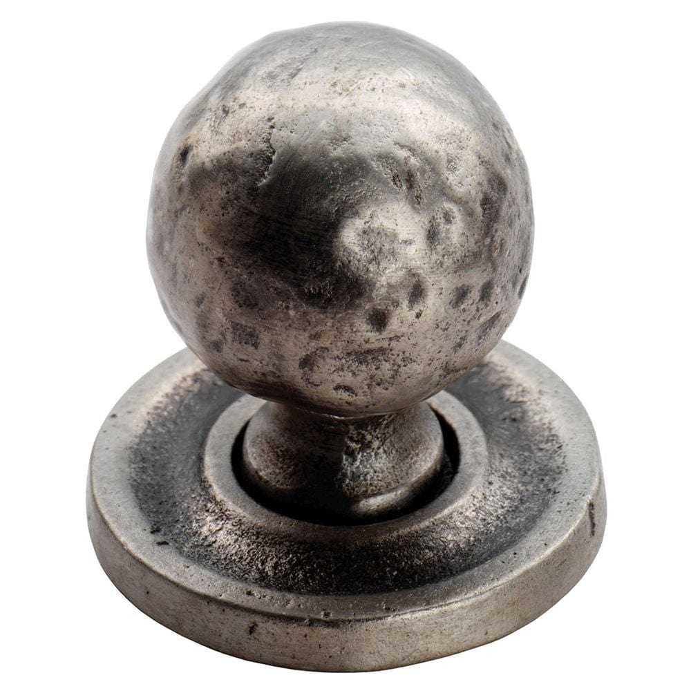 Finger Tip Design Cabinet Hardware Pewter Effect / Cabinet Knobs FTD - Hammered Pattern Ball Knob - Pewter Effect