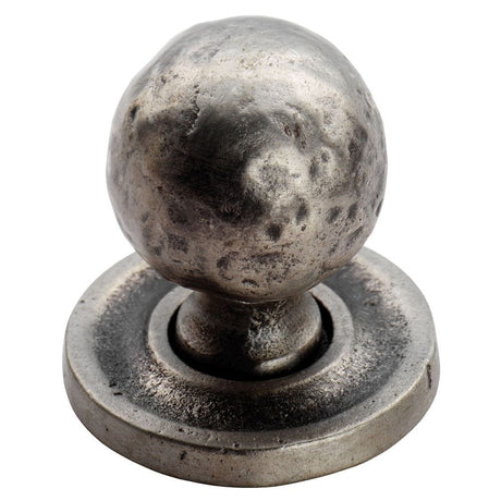 Finger Tip Design Cabinet Hardware Pewter Effect / Cabinet Knobs FTD - Hammered Pattern Ball Knob - Pewter Effect