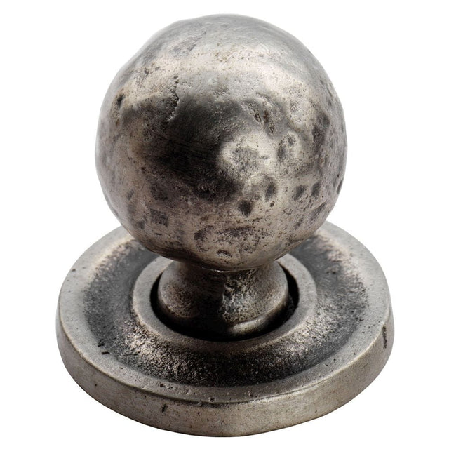 Finger Tip Design Cabinet Hardware Pewter Effect / Cabinet Knobs FTD - Hammered Pattern Ball Knob - Pewter Effect