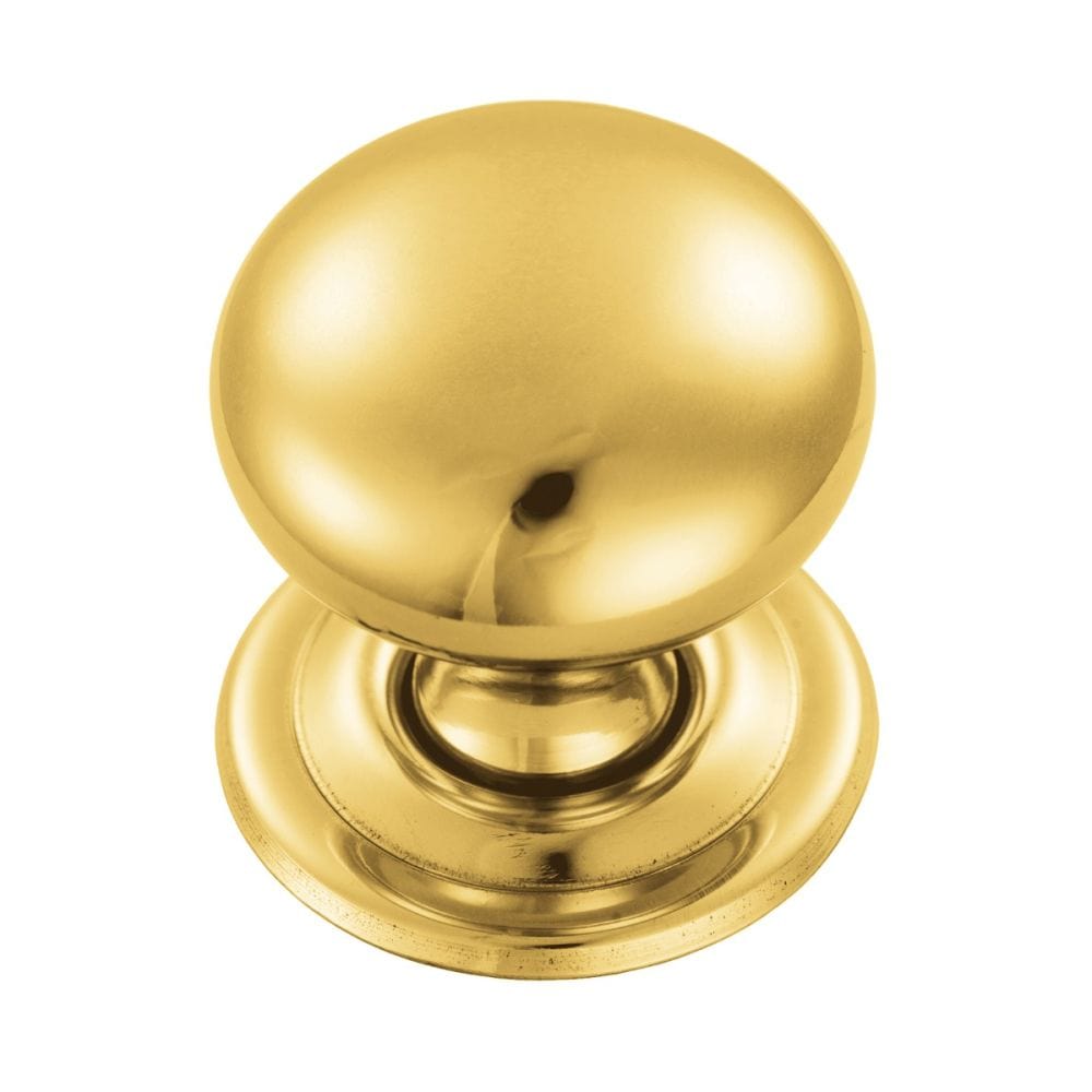 Finger Tip Design Cabinet Hardware Polished Brass / Cabinet Knobs / 32mm Dia. FTD - Hollow Victorian Knob 32mm - Polished Brass