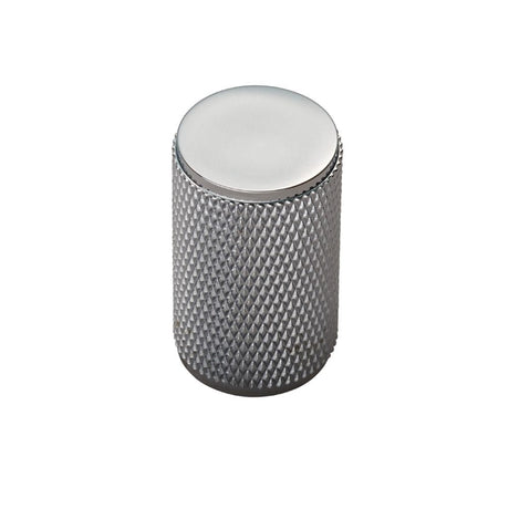 Finger Tip Design Cabinet Hardware Polished Chrome / Cabinet Knobs / 18mm Dia. FTD - Knurled Knob - Polished Chrome