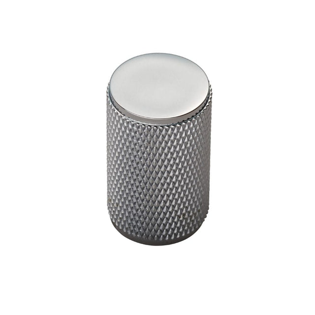 Finger Tip Design Cabinet Hardware Polished Chrome / Cabinet Knobs / 18mm Dia. FTD - Knurled Knob - Polished Chrome