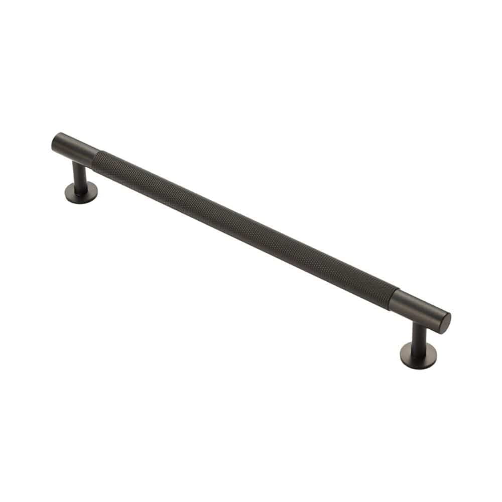 Finger Tip Design Cabinet Hardware Matt Black / Cabinet Pull Handles / 224mm c/c FTD - Knurled Pull Handle 224mm c/c - Matt Black