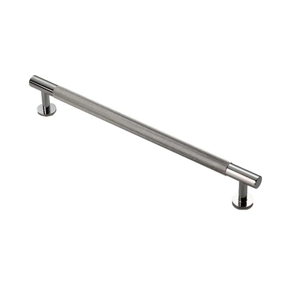 Finger Tip Design Cabinet Hardware Polished Chrome / Cabinet Pull Handles / 224mm c/c FTD - Knurled Pull Handle 224mm c/c - Polished Chrome