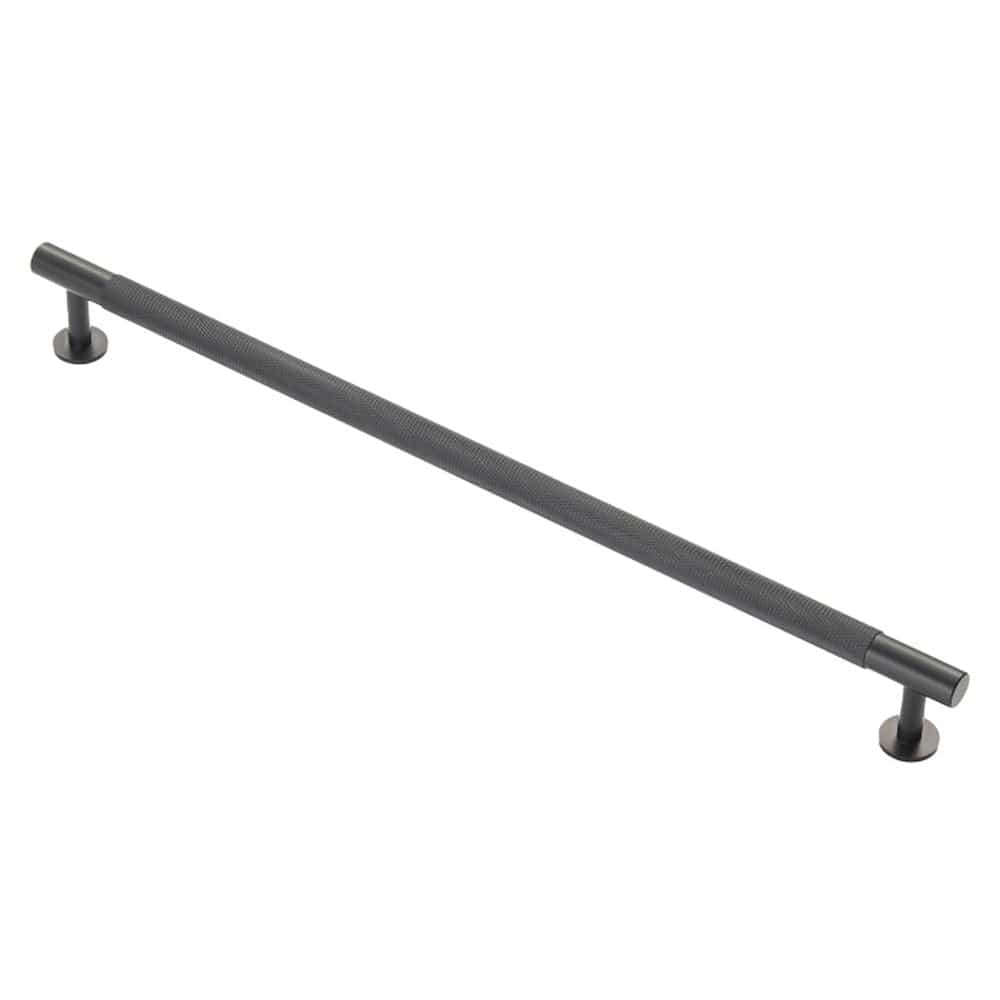 Finger Tip Design Cabinet Hardware Matt Black / Cabinet Pull Handles / 320mm c/c FTD - Knurled Pull Handle 320mm c/c - Matt Black