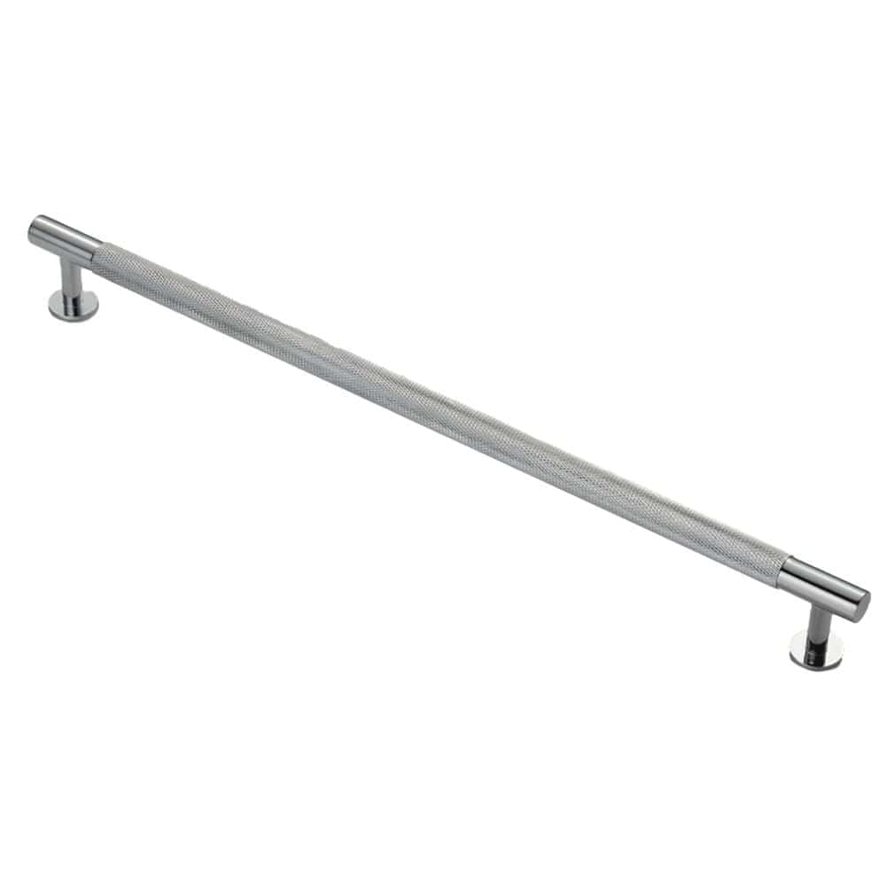 Finger Tip Design Cabinet Hardware Polished Chrome / Cabinet Pull Handles / 320mm c/c FTD - Knurled Pull Handle 320mm c/c - Polished Chrome