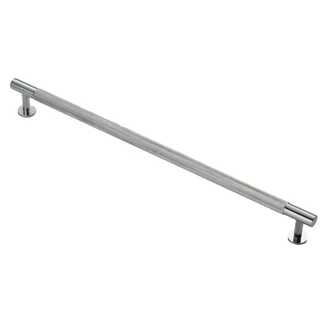 Finger Tip Design Cabinet Hardware Polished Chrome / Cabinet Pull Handles / 320mm c/c FTD - Knurled Pull Handle 320mm c/c - Polished Chrome