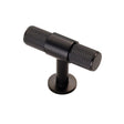 Finger Tip Design Cabinet Hardware Matt Black / Cabinet T-Pulls FTD - Knurled T-bar Knob - Matt Black