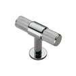 Finger Tip Design Cabinet Hardware Polished Chrome / Cabinet T-Pulls FTD - Knurled T-bar Knob - Polished Chrome