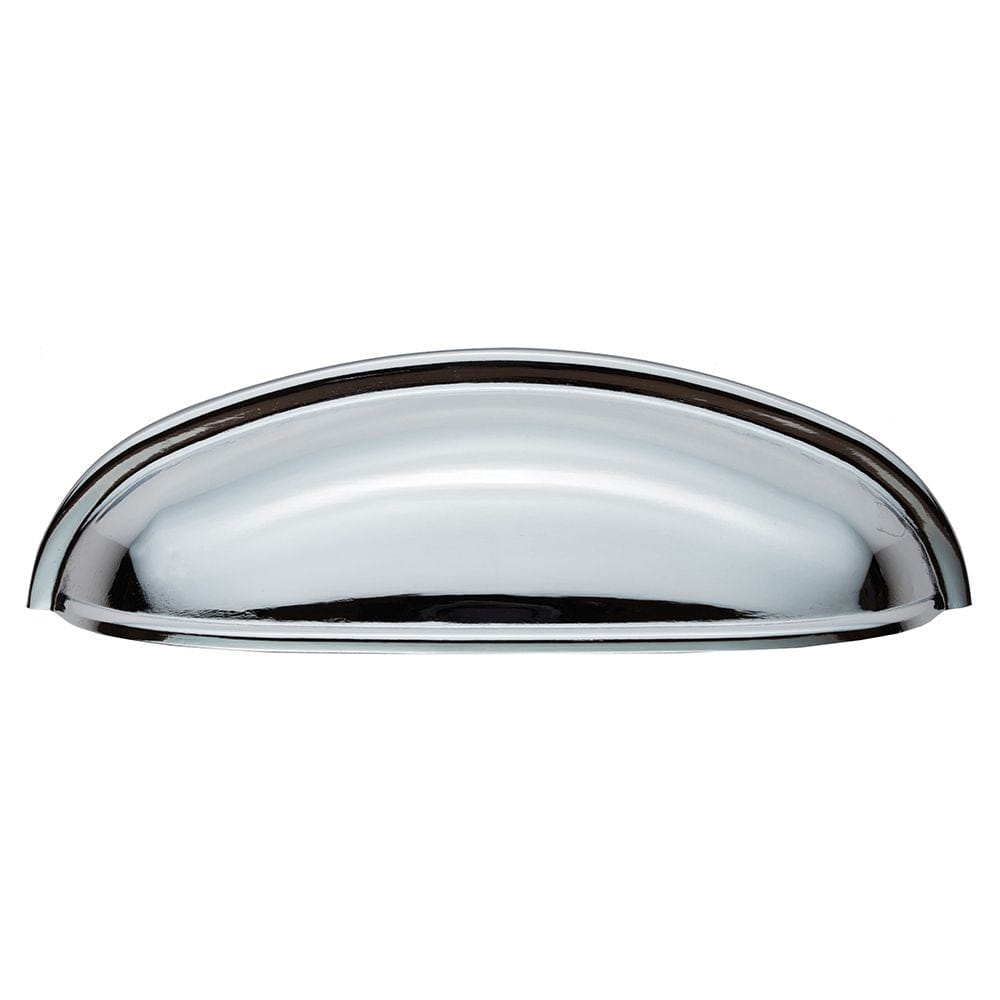 Finger Tip Design Cabinet Hardware Polished Chrome / Cabinet Cup Pulls FTD - Modern Shaker Cup Pull 96mm - Polished Chrome