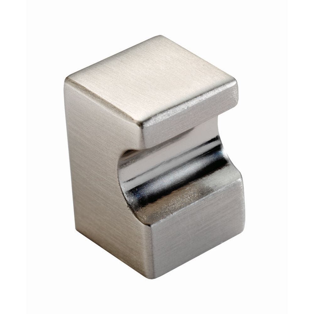 Finger Tip Design Cabinet Hardware Satin Nickel / Cabinet Knobs / 18mm Dia. FTD - Square Knob 18mm - Satin Nickel