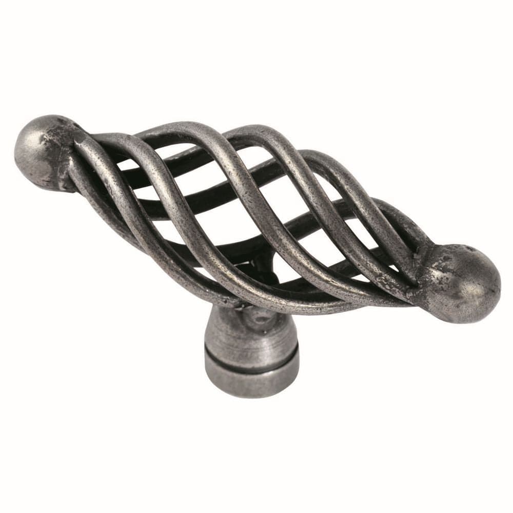 Finger Tip Design Cabinet Hardware Antique Steel / Cabinet Knobs FTD - Steel Cage Oval Knob - Antique Steel