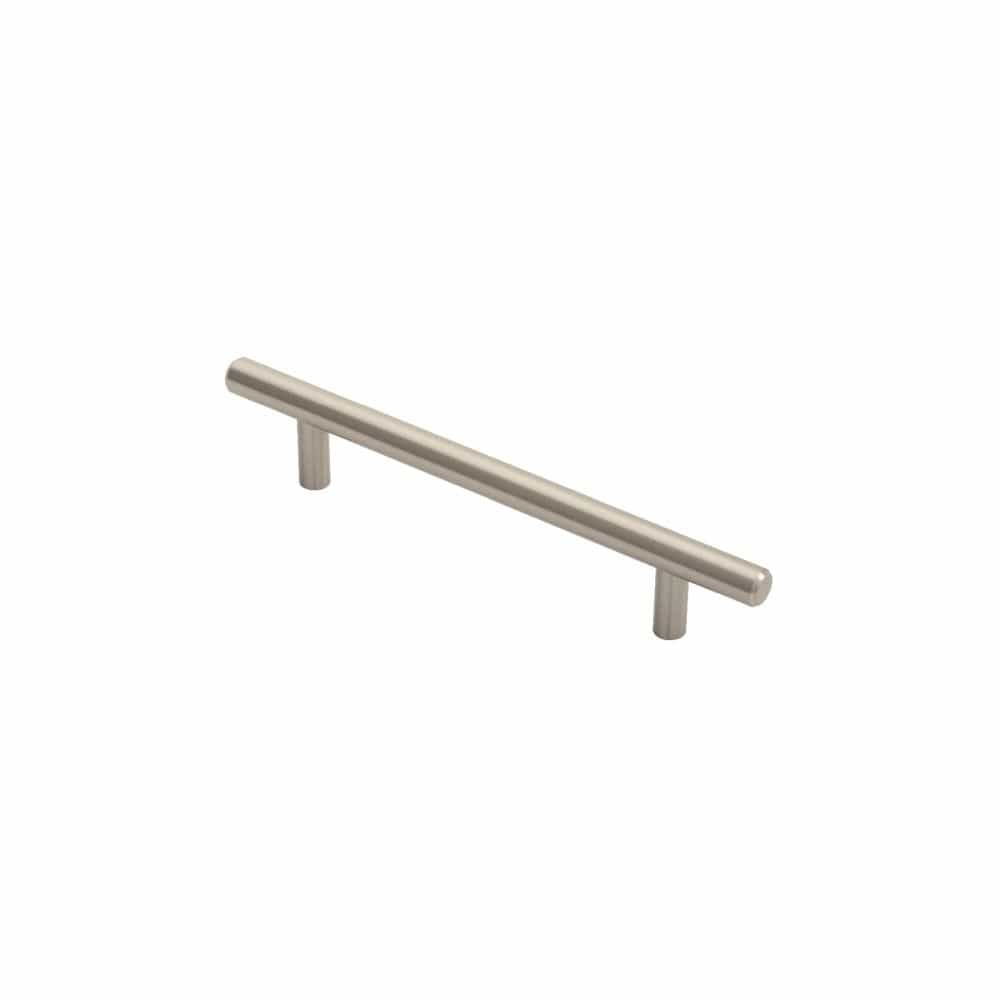 Finger Tip Design Cabinet Hardware Satin Nickel / Cabinet Pull Handles / 128mm c/c FTD - Steel T-Bar Handle 128mm - Satin Nickel