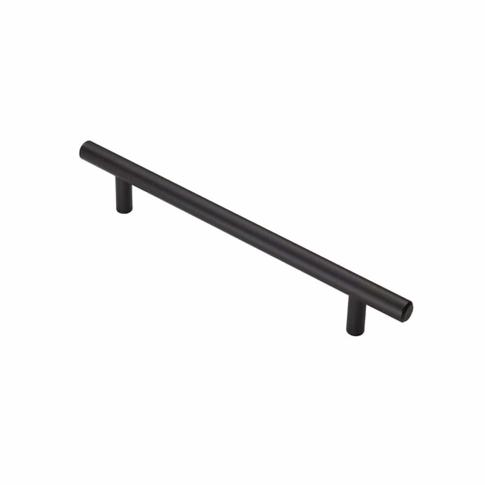 Finger Tip Design Cabinet Hardware Matt Black / Cabinet Pull Handles / 160mm c/c FTD - Steel T-Bar Handle 160mm - Matt Black