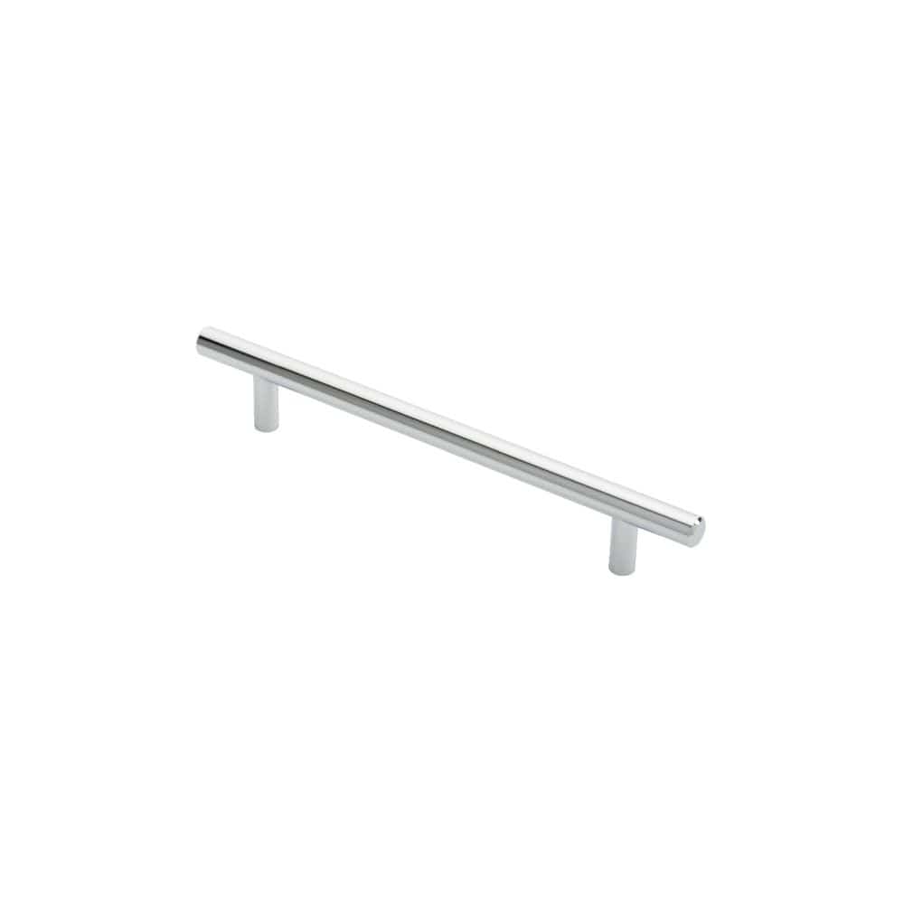 Finger Tip Design Cabinet Hardware Polished Chrome / Cabinet Pull Handles / 160mm c/c FTD - Steel T-Bar Handle 160mm - Polished Chrome