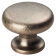 Finger Tip Design Cabinet Hardware Pewter Effect / Cabinet Knobs / 35mm Dia. FTD - Temperance Knob 35mm - Pewter Effect