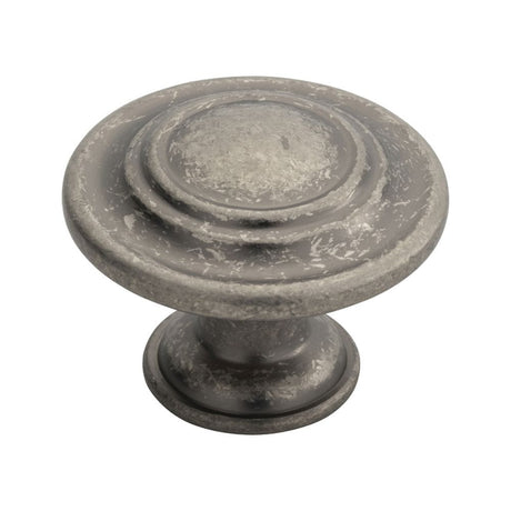 Finger Tip Design Cabinet Hardware Pewter / Cabinet Knobs / 34mm Dia. FTD - Traditional Pattern Knob 34mm - Pewter