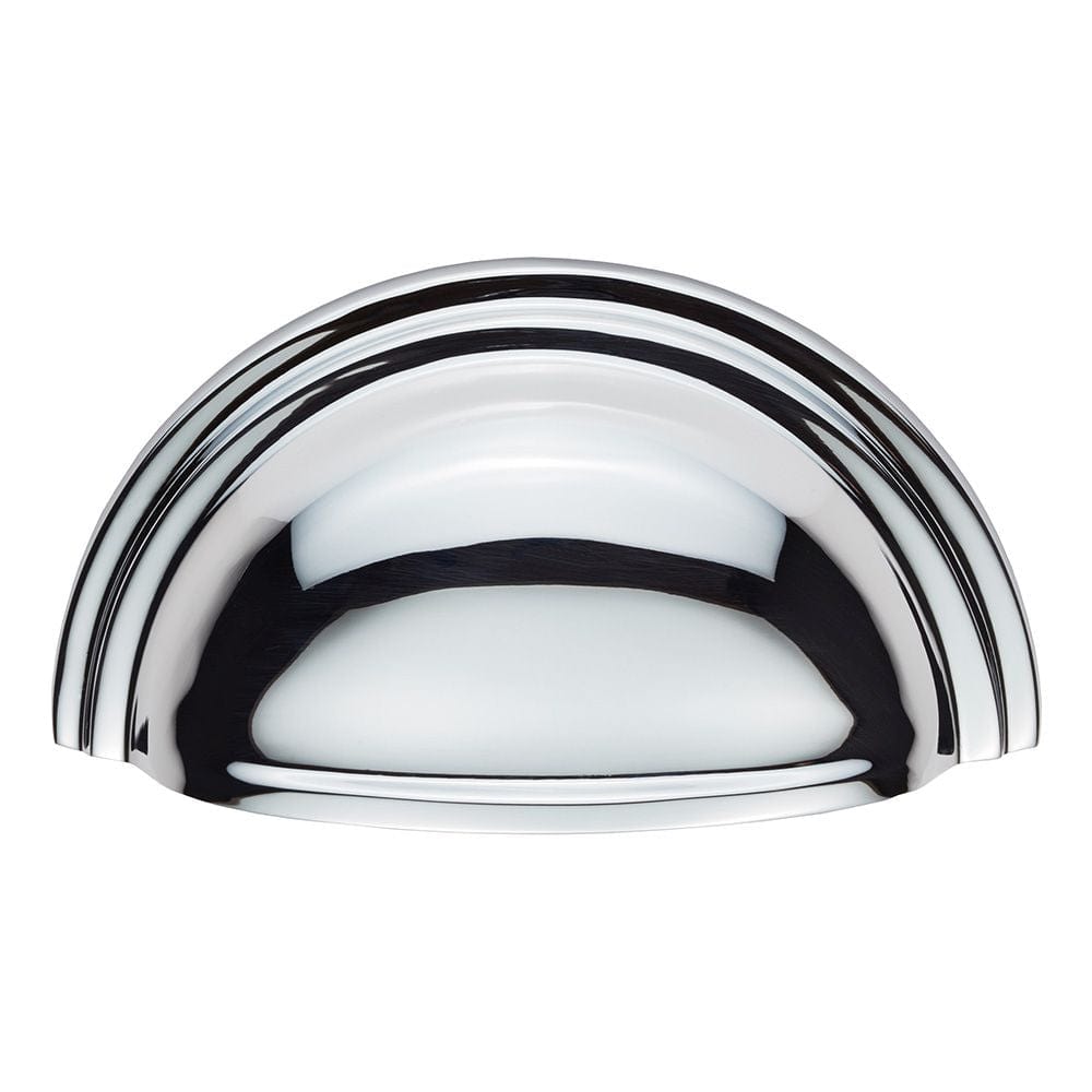 Finger Tip Design Cabinet Hardware Polished Chrome / Cabinet Cup Pulls FTD - Victorian Cup Pull - Polished Chrome