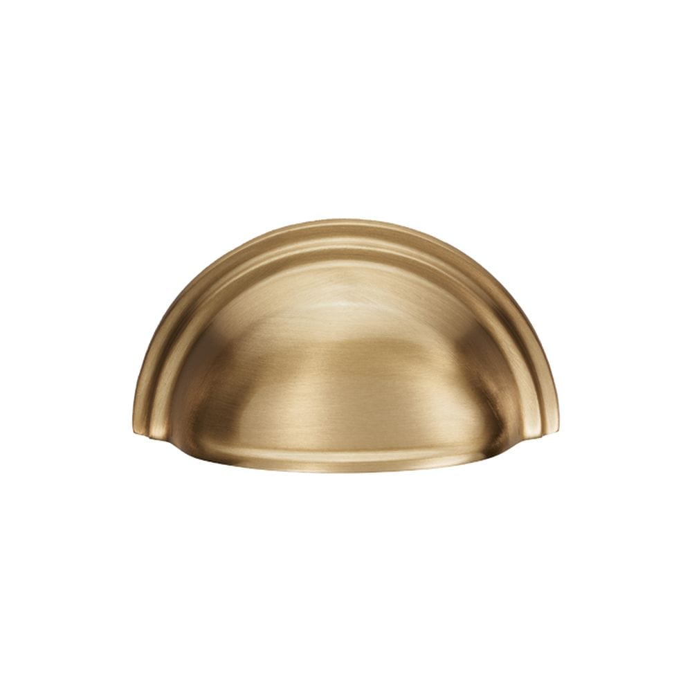 Finger Tip Design Cabinet Hardware Satin Brass / Cabinet Cup Pulls FTD - Victorian Cup Pull - Satin Brass