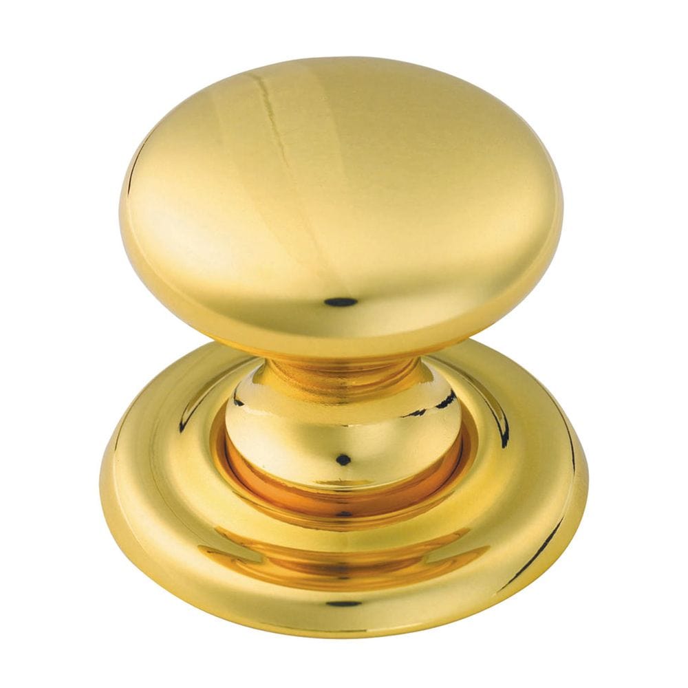 Finger Tip Design Cabinet Hardware Polished Brass / Cabinet Knobs / 38mm Dia. FTD - Victorian Knob 38mm - Polished Brass