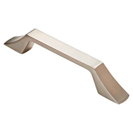 This is an image of a FTD - Halcyon Handle 128mm - Satin Nickel that is availble to order from Trade Door Handles in Kendal.