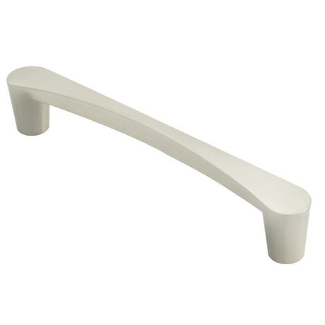 This is an image of a FTD - Venturi D Handle 128mm - Satin Nickel that is availble to order from Trade Door Handles in Kendal.
