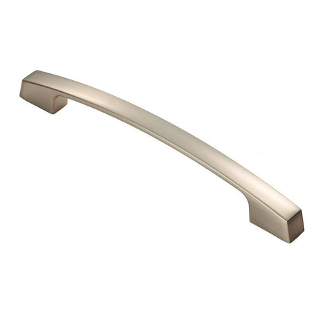 This is an image of a FTD - Bridge Handle 160mm - Satin Nickel that is availble to order from Trade Door Handles in Kendal.