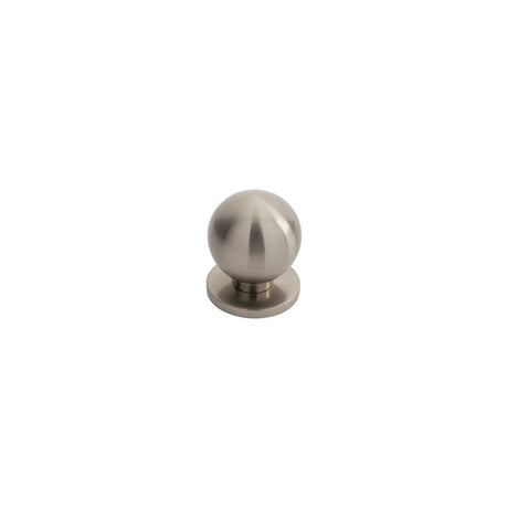 This is an image of a FTD - Stainless Steel Spherical Knob 25mm - Satin Nickel that is availble to order from Trade Door Handles in Kendal.