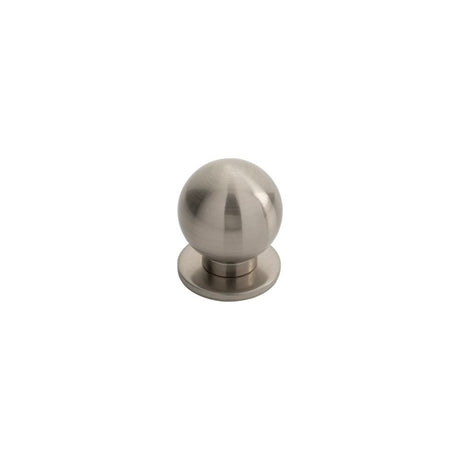 This is an image of a FTD - Stainless Steel Spherical Knob 30mm - Satin Nickel that is availble to order from Trade Door Handles in Kendal.