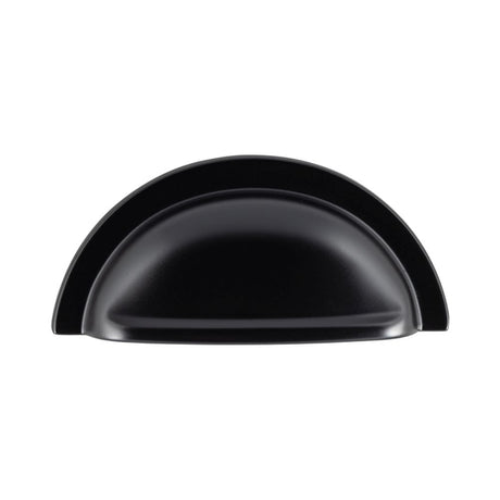 This is an image of a FTD - Oxford Cup Pull 76mm - Matt Black that is availble to order from Trade Door Handles in Kendal.