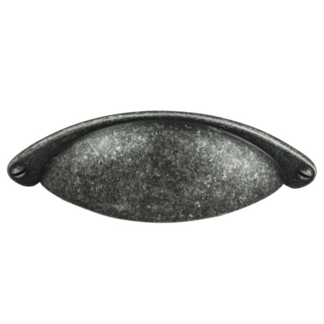 This is an image of a FTD - Cup Pattern Handle 64mm - Pewter that is availble to order from Trade Door Handles in Kendal.