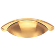 This is an image of a FTD - Cup Pattern Handle 64mm - Satin Brass that is availble to order from Trade Door Handles in Kendal.
