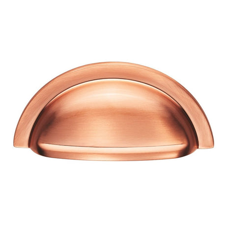This is an image of a FTD - Oxford Cup Pull 76mm - Satin Copper that is availble to order from Trade Door Handles in Kendal.