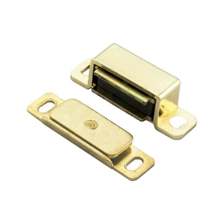 This is an image of a FTD - Superior Steel Magnetic Catch - Electro Brassed that is availble to order from Trade Door Handles in Kendal.