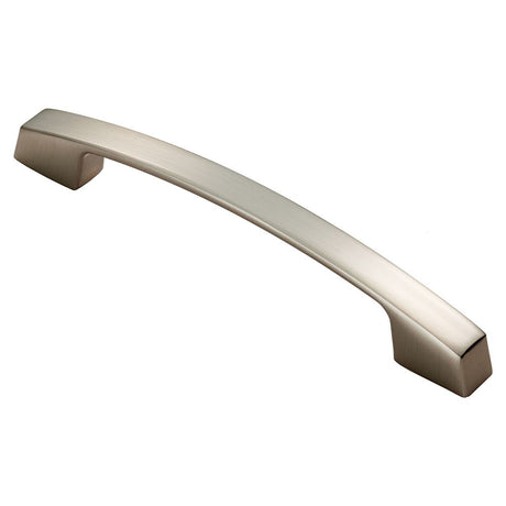 This is an image of a FTD - Bridge Handle 128mm - Satin Nickel that is availble to order from Trade Door Handles in Kendal.