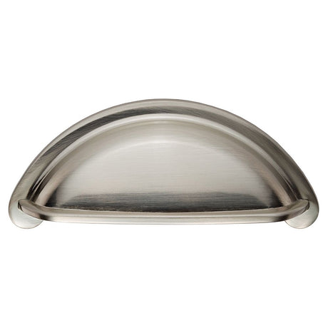 This is an image of a FTD - Cottage Cup Pull 76mm - Satin Nickel that is availble to order from Trade Door Handles in Kendal.