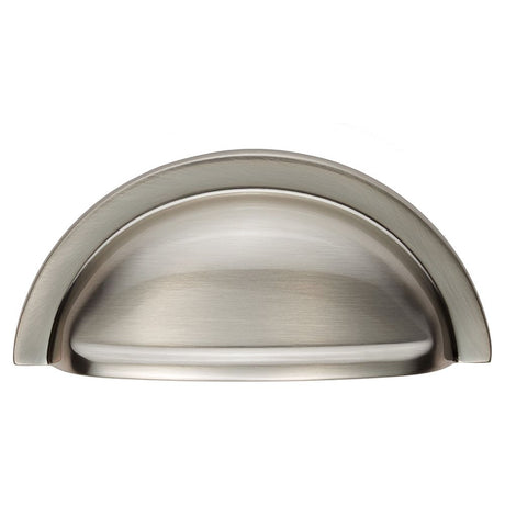 This is an image of a FTD - Oxford Cup Pull 76mm - Satin Nickel that is availble to order from Trade Door Handles in Kendal.